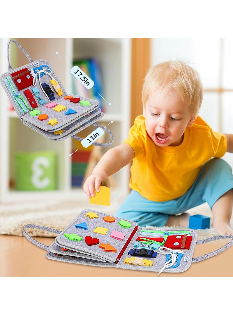 general Busy Board for Toddlers, Busy Book Montessori Toys for 1 2 3 4 Year Old, Sensory Board Learning Activities for Fine Motor Skills, Gifts for Boys Girls, Travel Toys for Airplane Car - Image 5