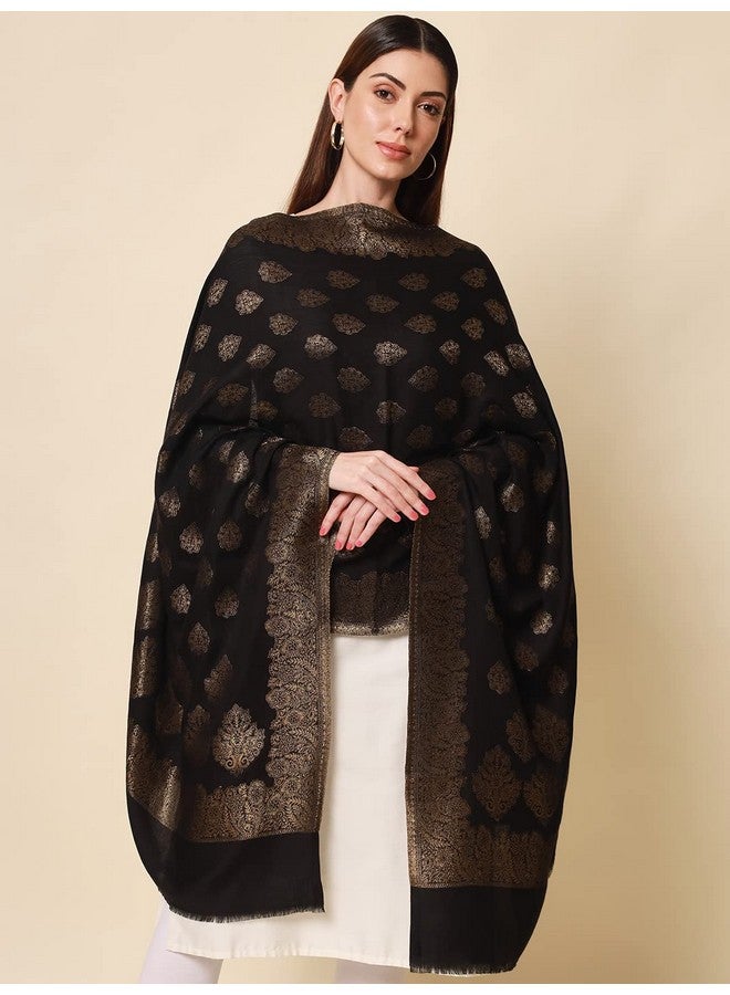 Pashmoda Women Nargis Kaani Stole with Silky Zari Weave, (Size 72X208 CM) - Image 2