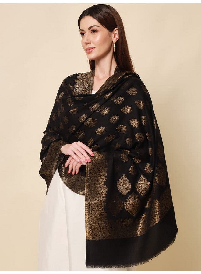 Pashmoda Women Nargis Kaani Stole with Silky Zari Weave, (Size 72X208 CM) - Image 4