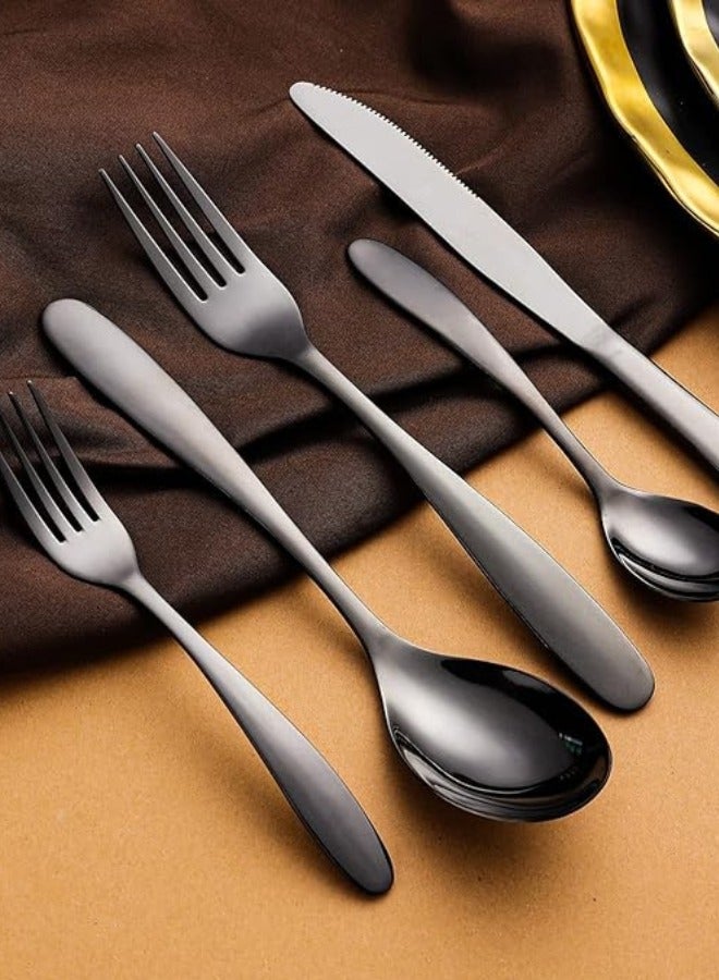 Halapack 30 مجموعة أدوات مائدة بلاستيكية ثقيلة الاستخدام ذات الاستخدام الواحد 17.5 سم - ملعقة، شوكة وسكين، مناديل - Image 4