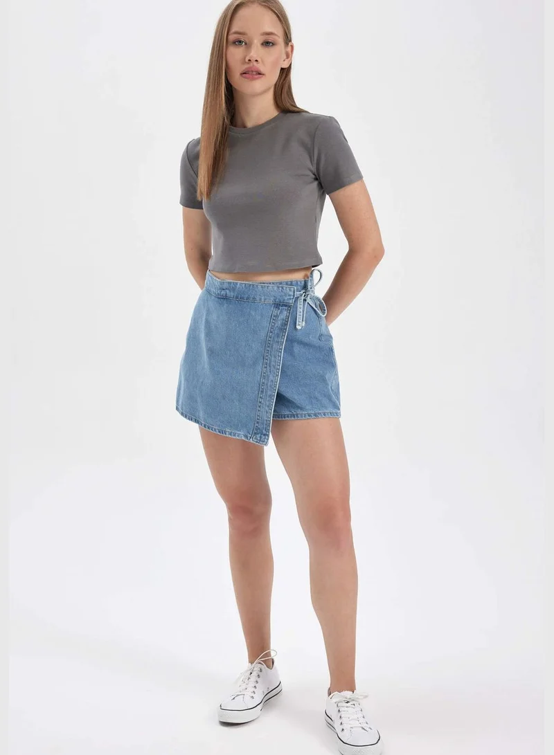 DeFacto Short Sleeve Fitted Crew Neck T-Shirt