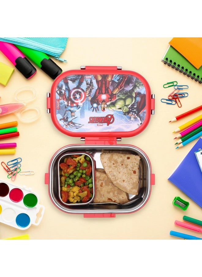 JAYPEE JAYPEE Stainless Steel Insulated Lunch Box Missteel Avengers Red, 500 ml, Suitable for School, Offices and picnics,  - Image 2