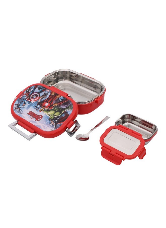JAYPEE JAYPEE Stainless Steel Insulated Lunch Box Missteel Avengers Red, 500 ml, Suitable for School, Offices and picnics,  - Image 3