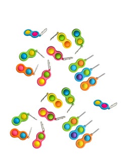 Toyland 20 Pcs Simple Dimple Antistress Sensory Fidget Key Chain Toy Assorted Color  - Image 1
