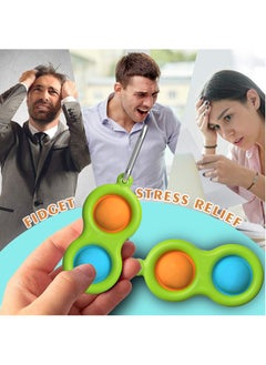 Toyland 20 Pcs Simple Dimple Antistress Sensory Fidget Key Chain Toy Assorted Color  - Image 2