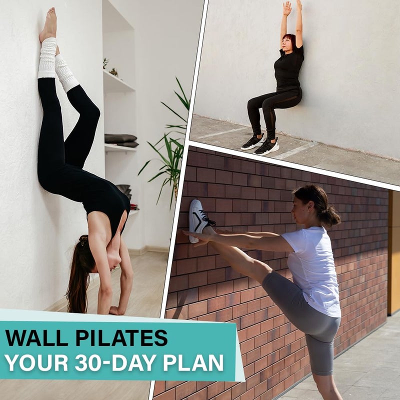 Auroscent Wall Pilates Workouts for Beginners Senior Fitness Program, 30-Day Wall Pilates Workouts for Beginners, Weight Loss Exercise, No Floor Exercises - Image 4