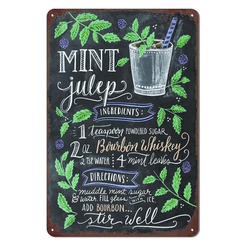 kengtou Mint Julep Vintage Bar Metal Sign - Image 1
