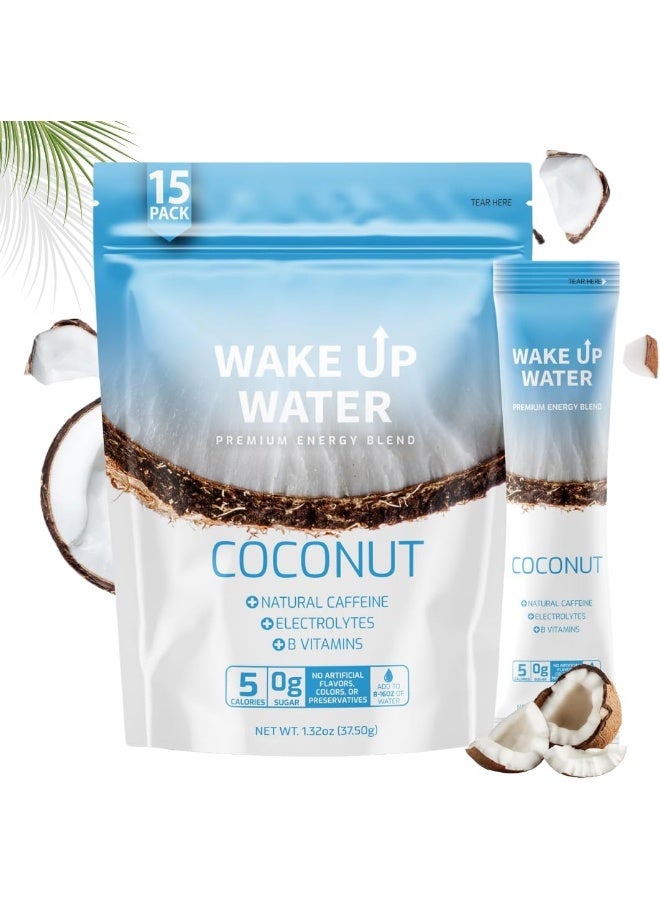 Wake Up Water مزيج طاقة الماء + الترطيب - نكهة جوز الهند - Image 1