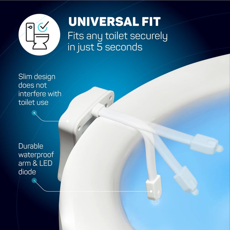 ToiLight The Original Toilet Bowl Night Light. Fun Useful Bathroom Motion Sensor Tech Gadget. Funny Novelty Birthday Gift Idea. Stocking Stuffer for Him Her Guys Men Mom Brother - Image 5