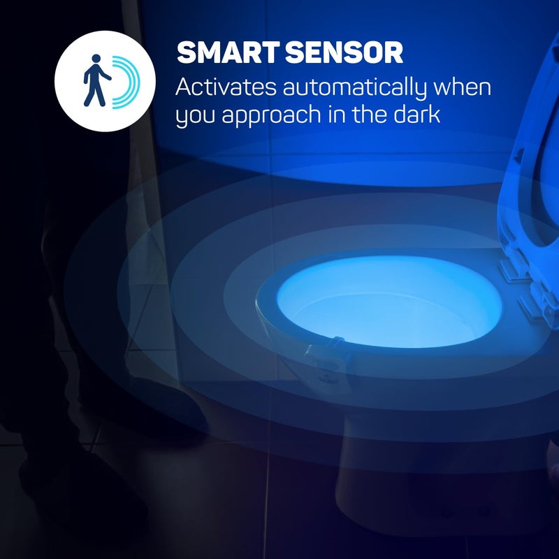 ToiLight The Original Toilet Bowl Night Light. Fun Useful Bathroom Motion Sensor Tech Gadget. Funny Novelty Birthday Gift Idea. Stocking Stuffer for Him Her Guys Men Mom Brother - Image 3