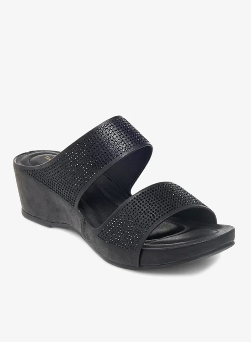 Flora Bella By Shoexpress Womens Embellished Slip-On Sandals With Wedge Heels Ramadan Collection