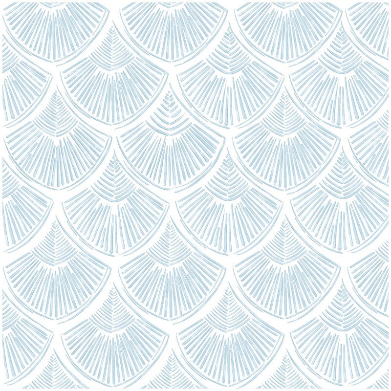tiltil Modern Peel and Stick Wallpaper 17.3''Ã—78.8'' Self Adhesive Wallpaper Blue and White Decorative Contact Paper Boho Removable Wall Paper for Bedroom Waterproof Wallpapers Bathroom Cabinets Decor Vinyl - Image 1