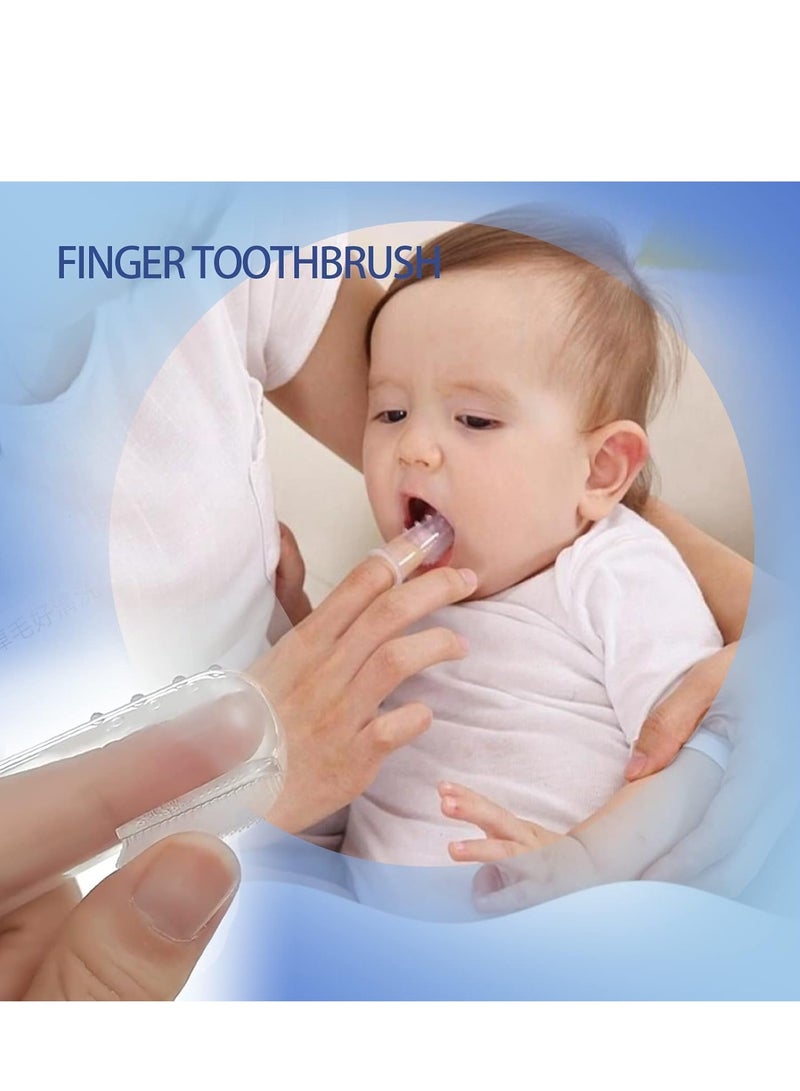 FengSVMA Baby Grooming Kit, 8 in 1 Baby Hair Brush/Nail Clipper/Nose Cleaner/Finger Toothbrush/Nail Scissors/Manicure Kit for Baby Care Keep Healthy and Clean(Blue) - Image 4