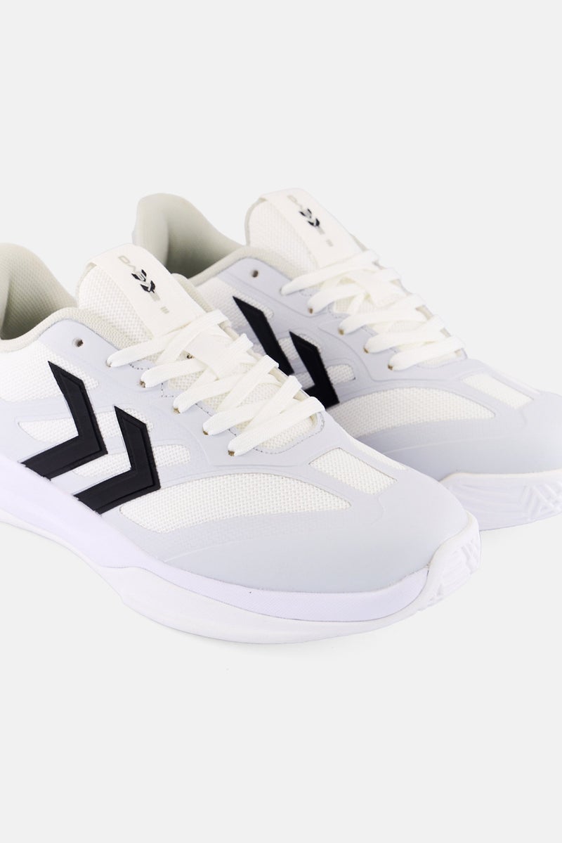 Hummel Kids Boy Lace Up Casual Shoes, Off White - Image 3