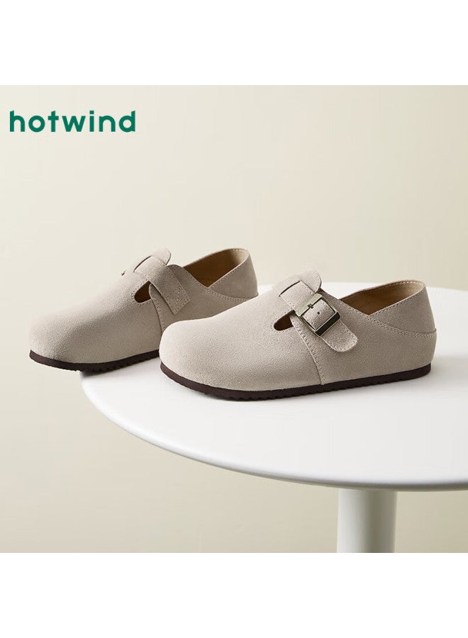 Hotwind Retro Birkenstock Style Men's Shoes Autumn New Comfortable Closed-toe Cork Slippers - Image 2