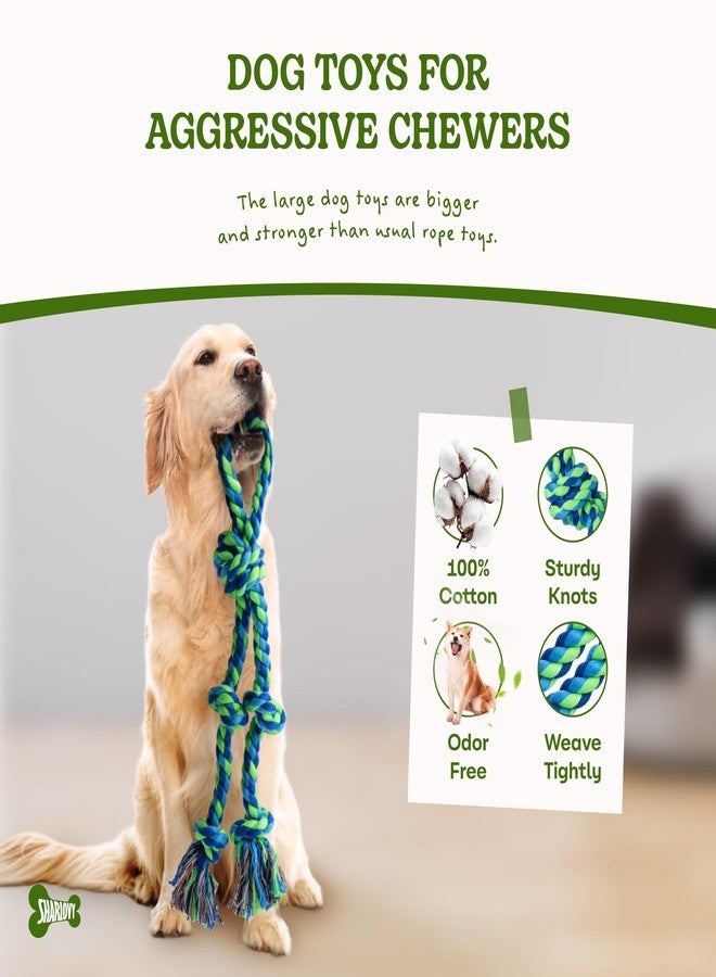SHARLOVY Dog Rope Toy for Large Dogs Heavy Duty Dog Chew Toys for Aggressive Chewers - Image 3