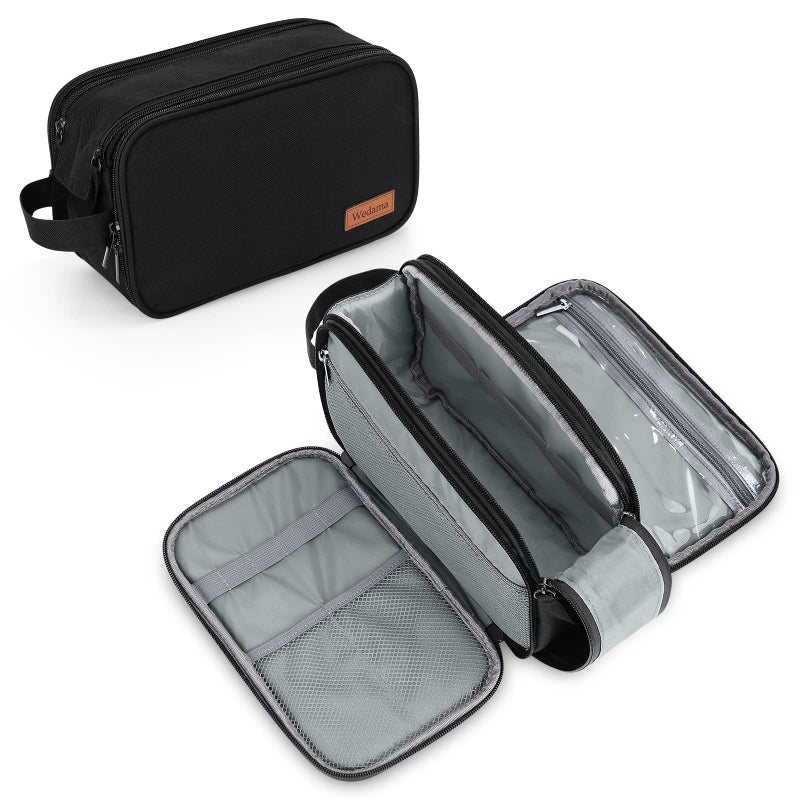 Wedama Toiletry Bag For Men  Handheld Travel Toiletry Bag  Waterproof Travel Bag For Toiletries  Thickened Polyester Travel Dopp Kit  Toiletries Bag For Travel Business Trips And Camping  Black - Image 1
