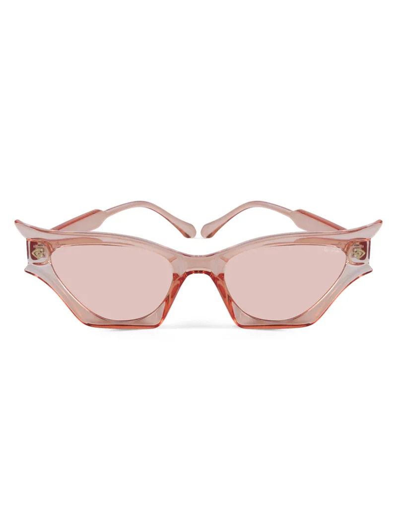 Woggles Red Pappy Flauxis Transparent Cateye Sunglasses