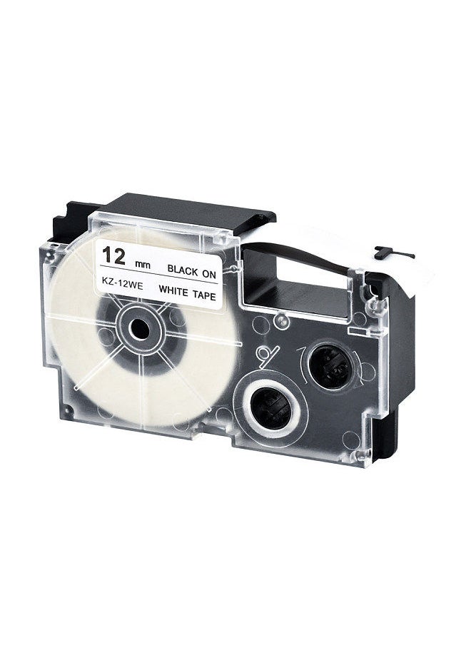 Generic 12mm Label Tape Compatible Tape Cartridge Ribbon Replacement for Casio KL-60 KL-100 KL-170 KL-120 KL-180 KL-780 KL-820 KL-7400 KL-8700 KL-8800 CW-L300 EZ Label Maker  - Image 1