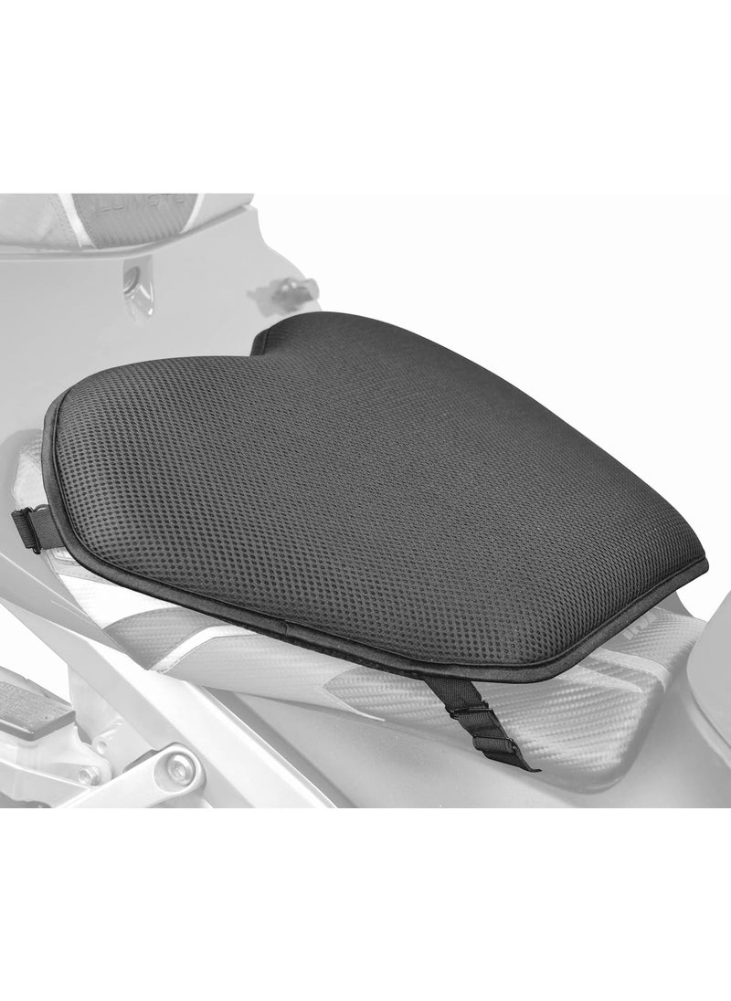 gears rise Gel Seat CushionGel Seat Pad for Long SittingCooling Truck Seat Cushion Breathable Car Seat CushionMesh Fabric DesignChair PadSeat Cushion for CarWheelchairHome Black Large  - Image 1