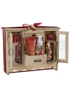 Freida and Joe Bath and Body Gift Basket For Women and Men  6 Piece Set of French Vanilla Bath  Body Collection Gift Curio Includes Shower Gel Bubble Bath Body Lotion  More  Appreciation Gift Ideas 