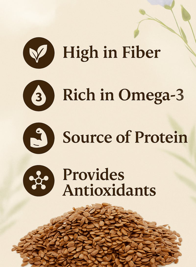 Zahr Premium Flax Seed – 100% Pure High-Grade, Hand-Sorted Natural Dried Linseed / Flaxseed / Linum Usitatissimum Seeds for Gardening, Horticulture & Herbal Projects - Image 3