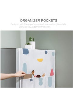 Refrigerator Fridge Dust-Proof Cover with Storage Pockets Bags Washing Machine Decorative Top Cover Microwave Oven Dustproof Cover with Side Organizer Pockets - pzsku/Z856BF68C7D22441CD389Z/45/_/1698251892/904df7fd-9d17-4cbe-865b-ff0426c08d37