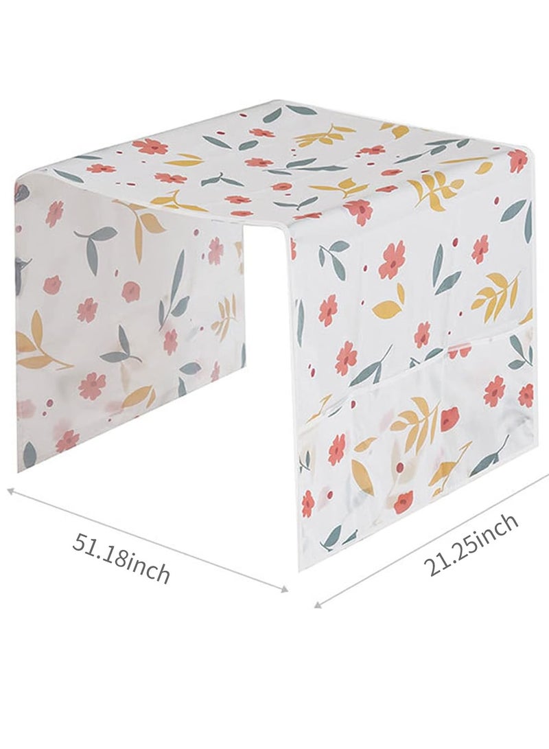 Refrigerator Fridge Dust-Proof Cover with Storage Pockets Bags Washing Machine Decorative Top Cover Microwave Oven Dustproof Cover with Side Organizer Pockets  - Image 3