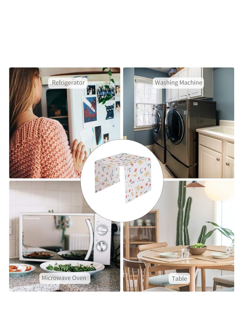 Refrigerator Fridge Dust-Proof Cover with Storage Pockets Bags Washing Machine Decorative Top Cover Microwave Oven Dustproof Cover with Side Organizer Pockets  - Image 2