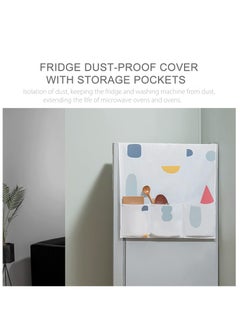 Refrigerator Fridge Dust-Proof Cover with Storage Pockets Bags Washing Machine Decorative Top Cover Microwave Oven Dustproof Cover with Side Organizer Pockets - pzsku/Z856BF68C7D22441CD389Z/45/_/1698251896/03cea137-bdac-4caa-af47-afe6de3d0682