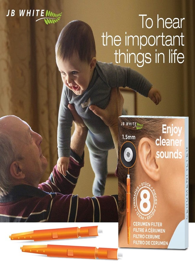 JB White Pack of 24 Wax Filters for Hearing Aids - Compatible with Starkey Hear Clear - Height: 1.5 mm | Diameter 1.7mm, Orange - Image 4