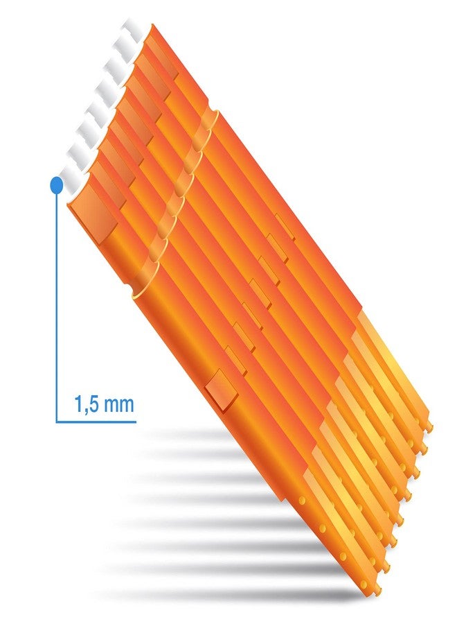 JB White Pack of 24 Wax Filters for Hearing Aids - Compatible with Starkey Hear Clear - Height: 1.5 mm | Diameter 1.7mm, Orange - Image 3
