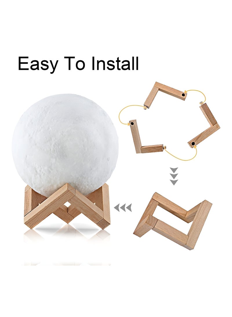 بورتوني مكبر صوت للقرآن على شكل مصباح قمري أبيض/بني - Image 5