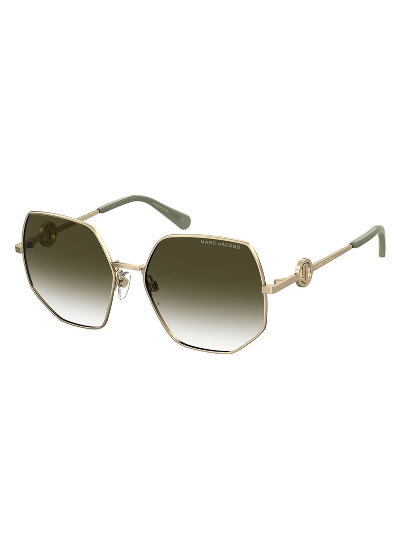 Marc Jacobs - نظارة شمسية على شكل فراشة للحماية من الأشعة فوق البنفسجية للنساء - Marc 730/S Gold Millimeter - مقاس العدسة: 59 ملم - Image 1