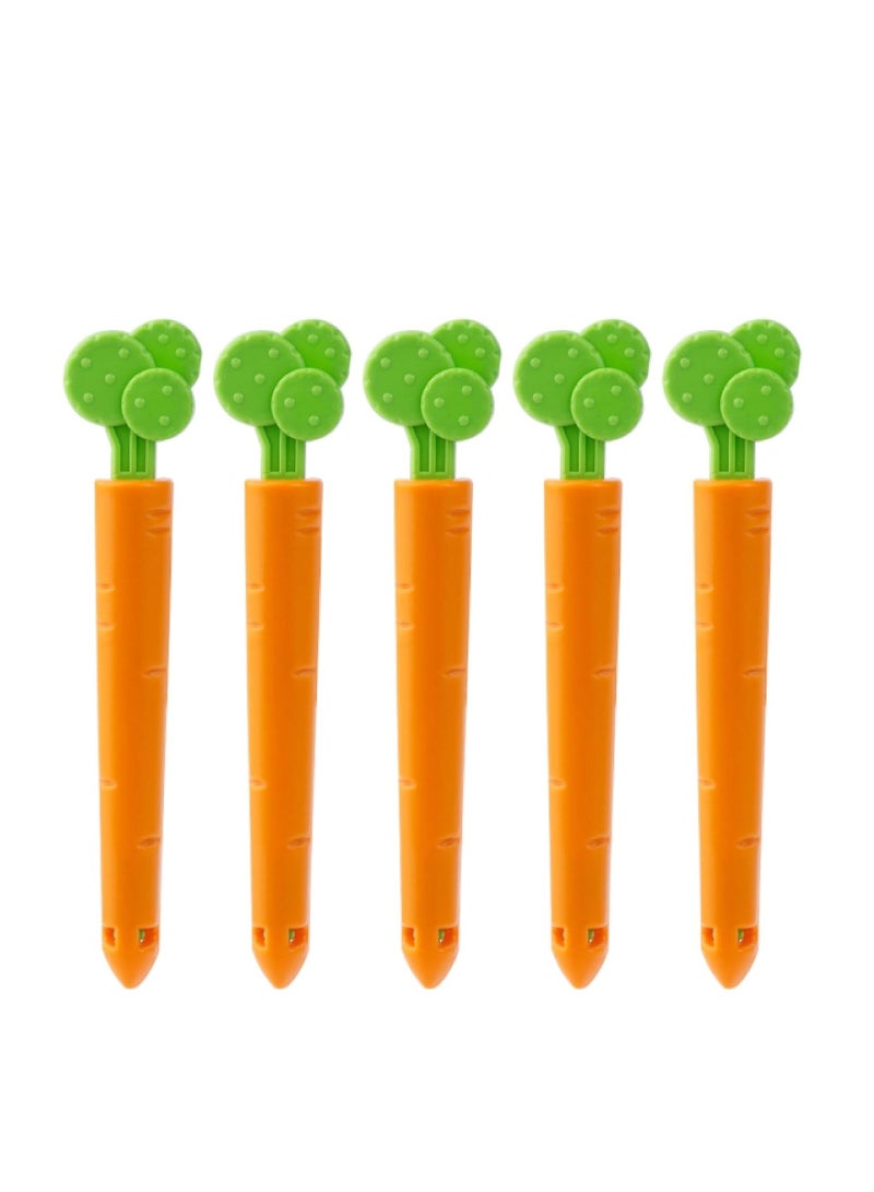 Chip Clips Set of 5 - Bag Clips for Food Packages Sealing - Plastic Snack/Food Clips for Bags - Kitchen Clips for Open Bags with Magnet Storage Box, Carrot Shape  - Image 1