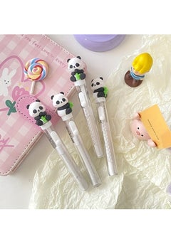 4PCS Adjustable Panda Bear Slide Cube Erasers, TPR Material, No-Trace Retractable Design, Patterned Creative Stationery for Students