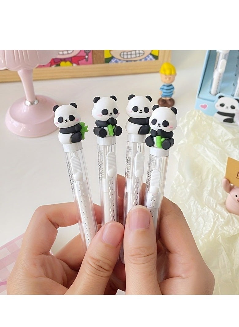 Generic - 4PCS Adjustable Panda Bear Slide Cube Erasers, TPR Material, No-Trace Retractable Design, Patterned Creative Stationery for Students - Image 1