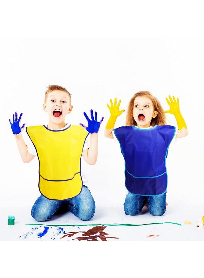 NANASO 4Pack Smock For Kidschildren Waterproof Art Smock Painting Feeding Kids Painting Apron Handwork Cooking Toddler Paint Smock For Age 36 Years Gifts With 3 Roomy Pocket - Image 5