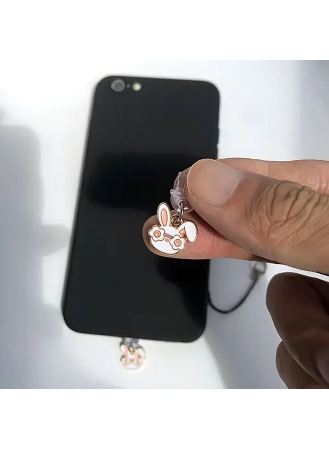 1 Mini Party Bunny Head Phone Dust Plug For Type C Charging Interface Multi Purpose Cute Phone Pendant Decoration Protects Mobile Charging Port Suitable For iPhone Type C USB C Dust Plug Holiday Party Gift - Image 4