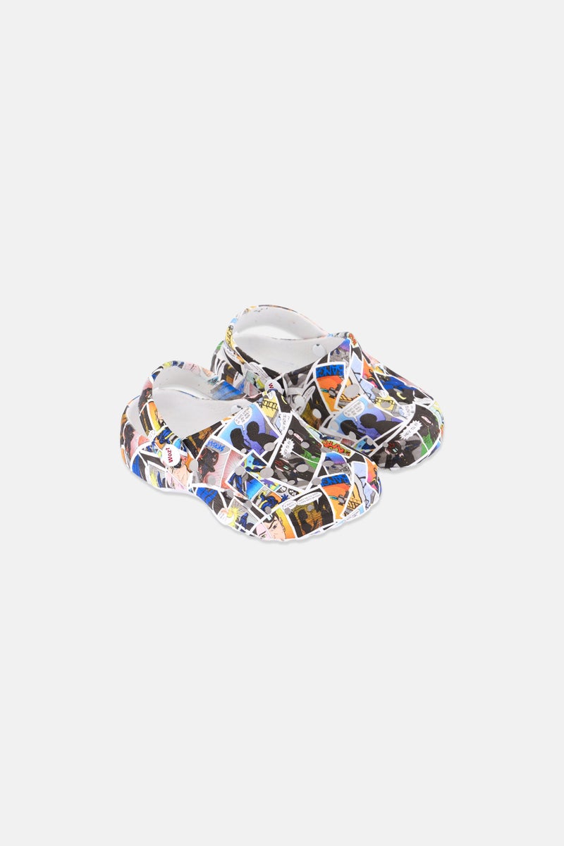 Woz Toddlers Boy Slip On Clogs, White - Image 1