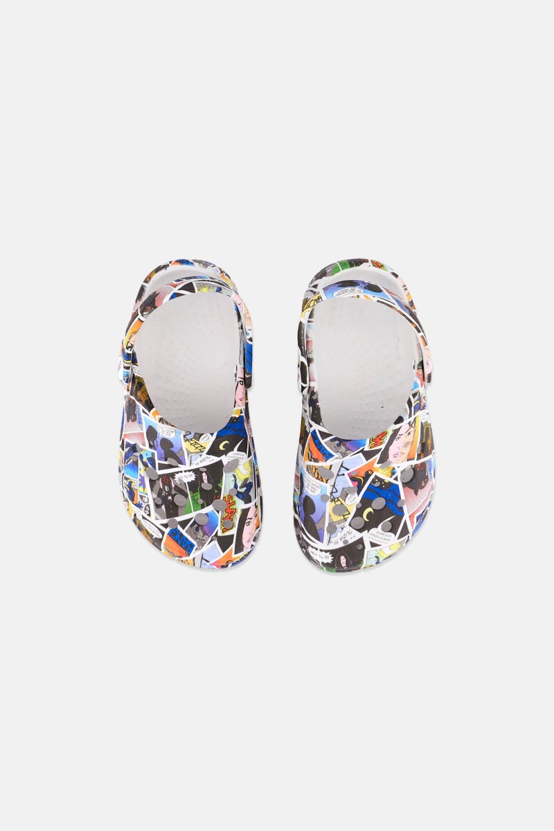 Woz Toddlers Boy Slip On Clogs, White - Image 3