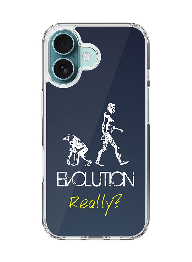 Stylizedd For iPhone 16 Case [Compatible with MagSafe] Slim Magnetic cover Clear Phone Case - Evolution, Really (Grey) - Image 1