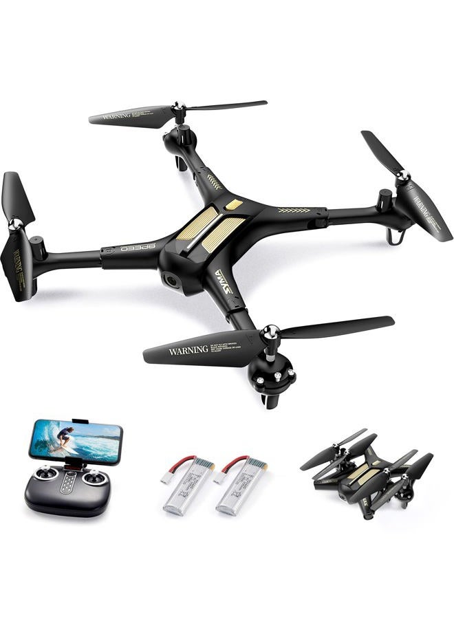 SYMA Drone with Camera, SYMA X600W Foldable 1080P FPV Camera Drones for Adults Kids Remote Control Quadcopter Gift Toys for Boys Girls with Altitude Hold, Headless Mode, One Key Start, 3D Flips 2 Batteries - Image 1