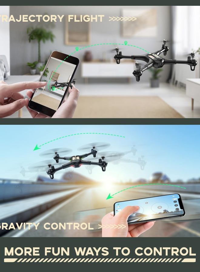 SYMA Drone with Camera, SYMA X600W Foldable 1080P FPV Camera Drones for Adults Kids Remote Control Quadcopter Gift Toys for Boys Girls with Altitude Hold, Headless Mode, One Key Start, 3D Flips 2 Batteries - Image 4