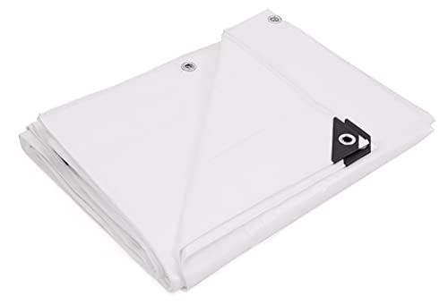 Kotap غطاء كوتاب 10 × 20 قدم. حماية/تغطية ثقيلة، نسج متفوق لطول العمر 8 مل، متعدد الاستخدامات، مقاوم للماء، أبيض، عبوة واحدة (TRW-1020) - Image 2