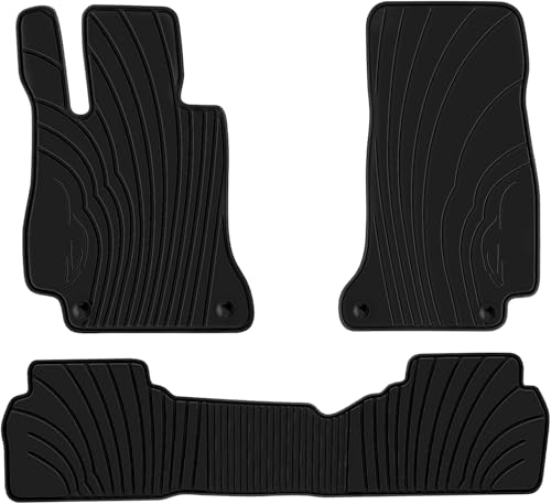 San Auto Car Floor Mats for MercedesBenz EClass Sedan 20172023 W213 E300 E320 E400 E350 E63 E550 Custom Fit Full Black Rubber Auto Liners Set All Weather Heavy Duty Odorless