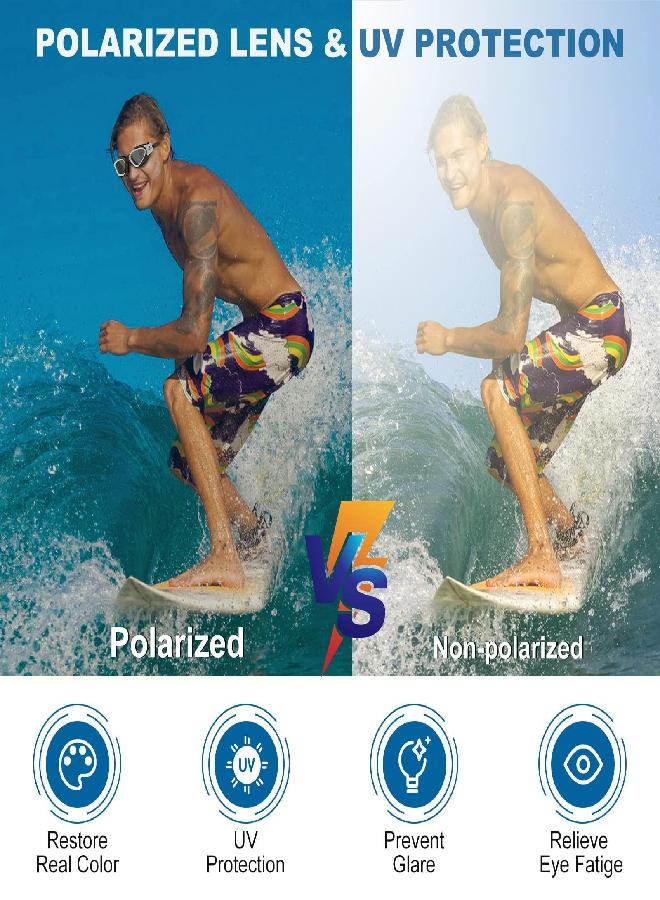 RIOROO RIOROO Swim Goggles,Polarized Swimming Goggles for Men Women Adults Youth Anti Fog/No Leak/Clear Wide Vision/UV Protection  - Image 2