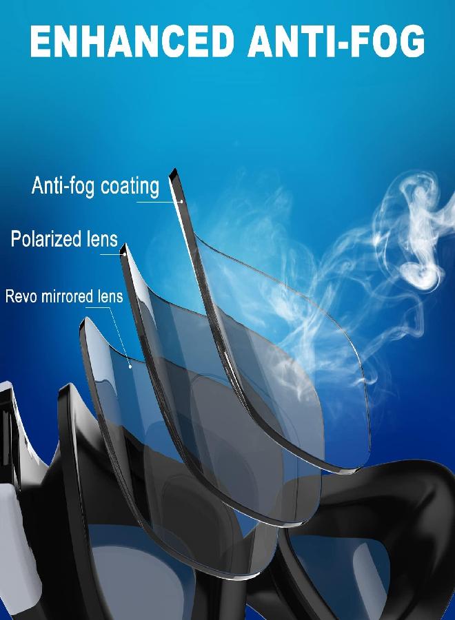 RIOROO RIOROO Swim Goggles,Polarized Swimming Goggles for Men Women Adults Youth Anti Fog/No Leak/Clear Wide Vision/UV Protection  - Image 3