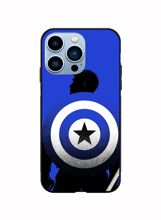 VR CREATIVE Protective Case Cover For Apple iPhone 14 Pro Captain America Blue Design Multicolour - Image 1
