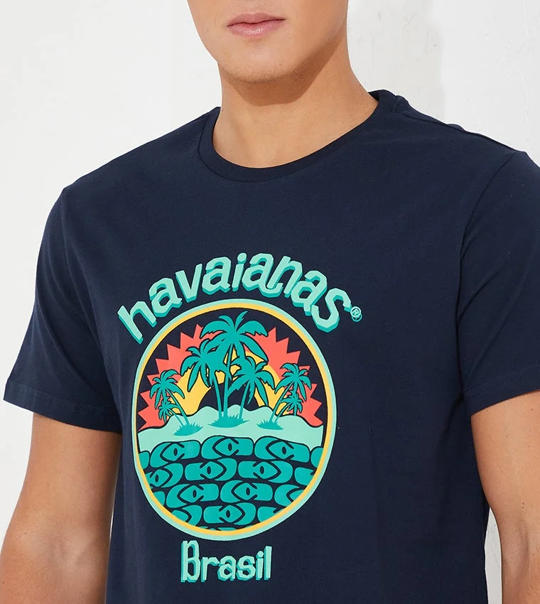 Havaianas  Havaianas T-Shirt Round Patch for Men | Best Price UAE